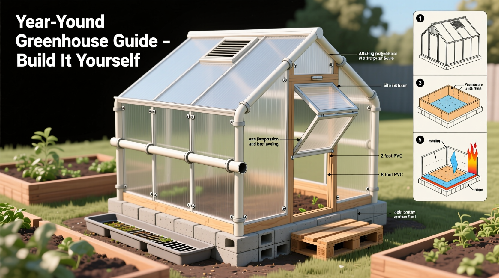 step by step guide how to build an affordable homemade greenhouse for year round growing