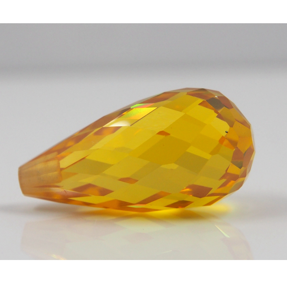 10x 16mm紫水晶石水滴briolette切割立方锆石半孔cz切面切割珠