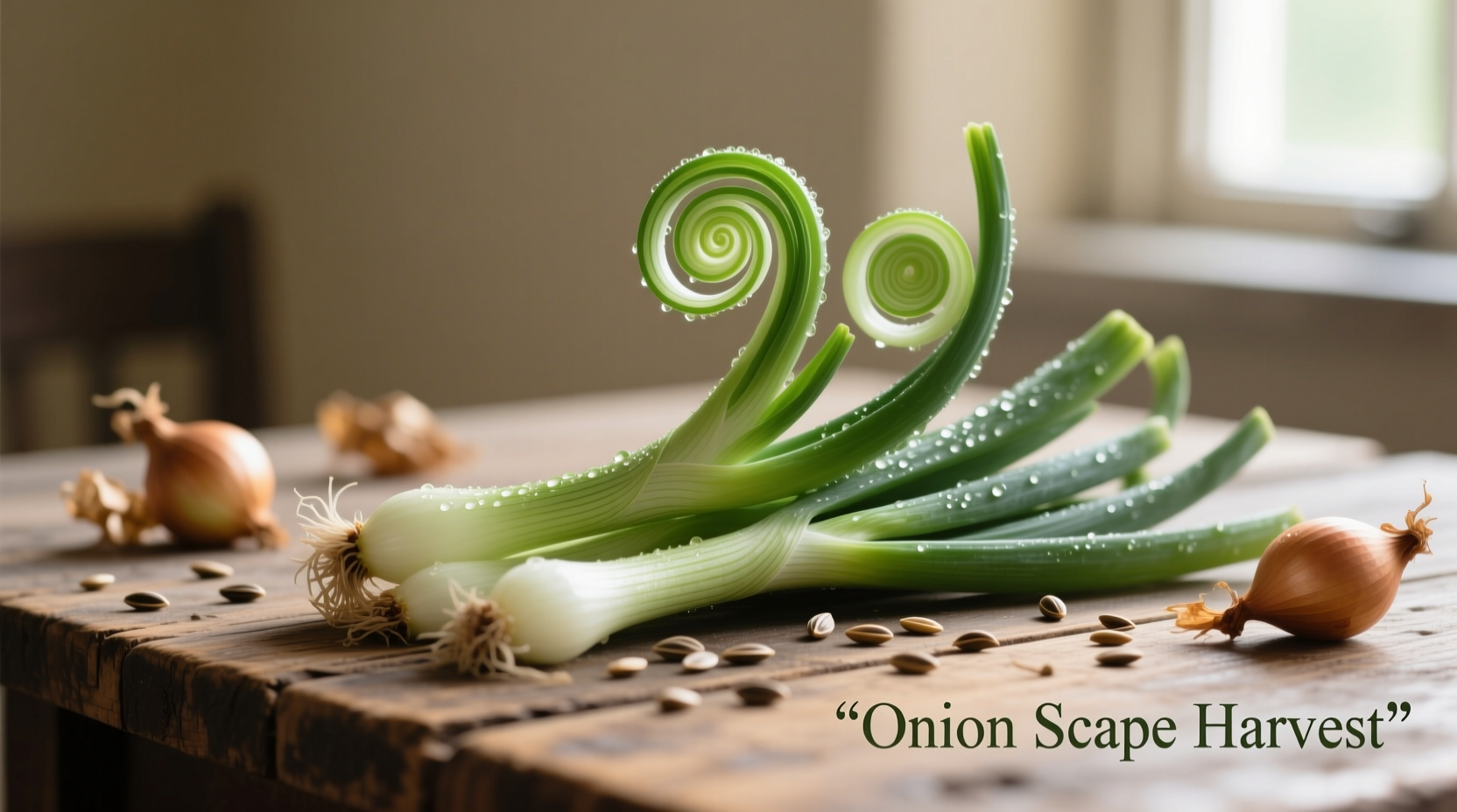 onion scapes