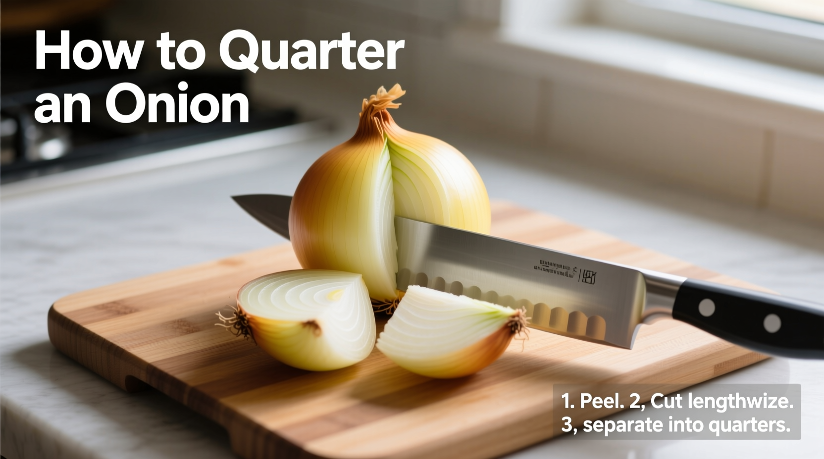 how to quarter an onion