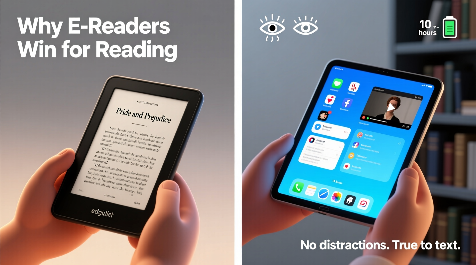 e readers vs tablets why e readers are preferred for reading
