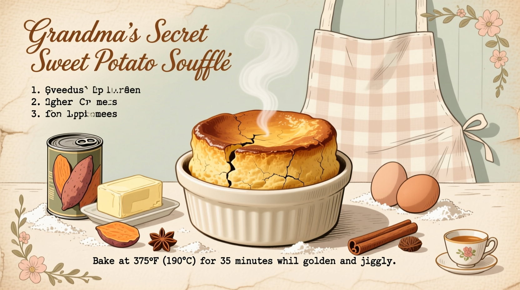 Authentic Old-Fashioned Sweet Potato Souffle Recipe