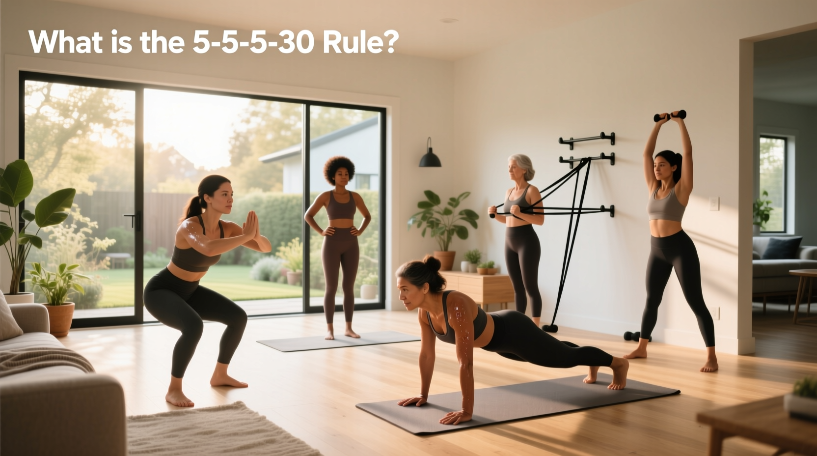 5 5 5 30 rule for women's home strength training