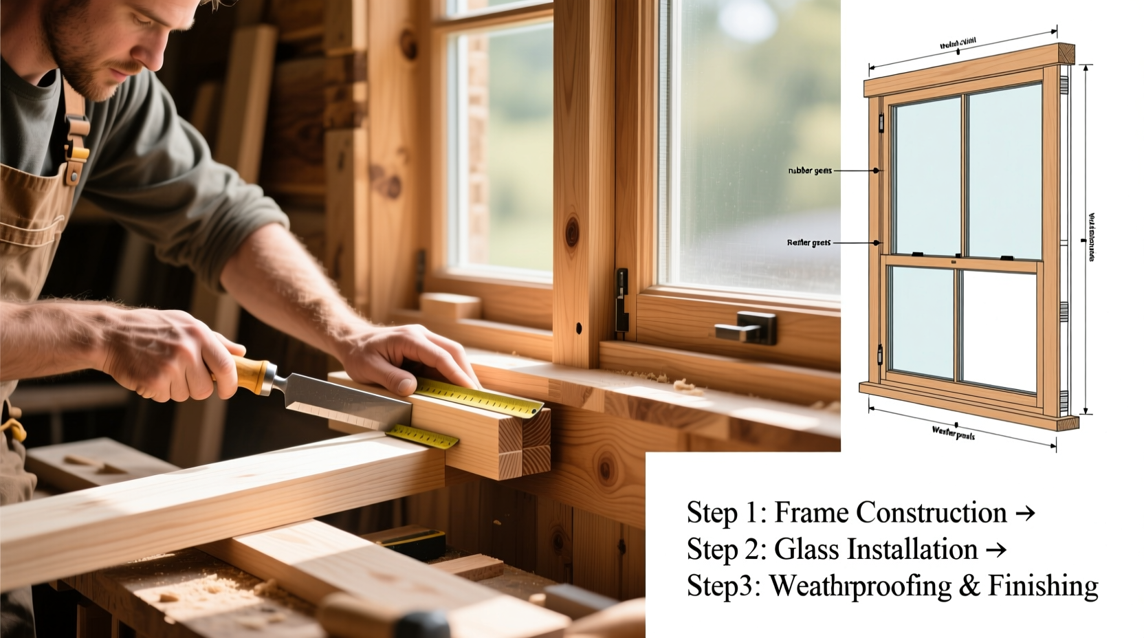 step by step guide to crafting durable and stylish wooden windows for your home