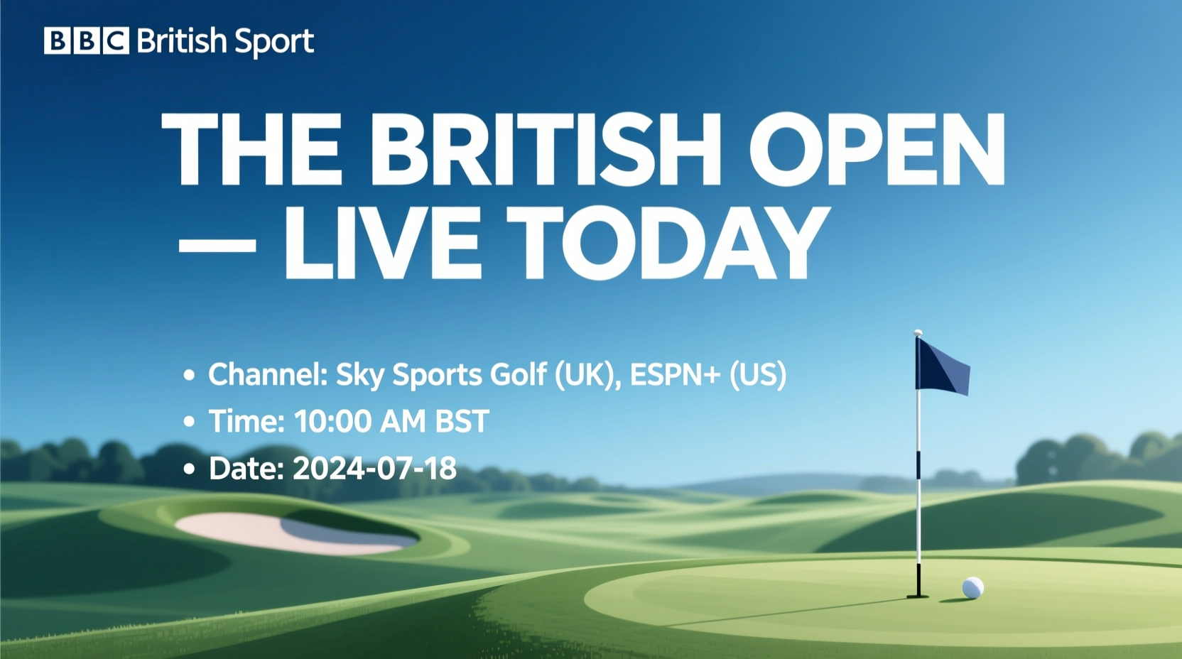 what channel is british open on today