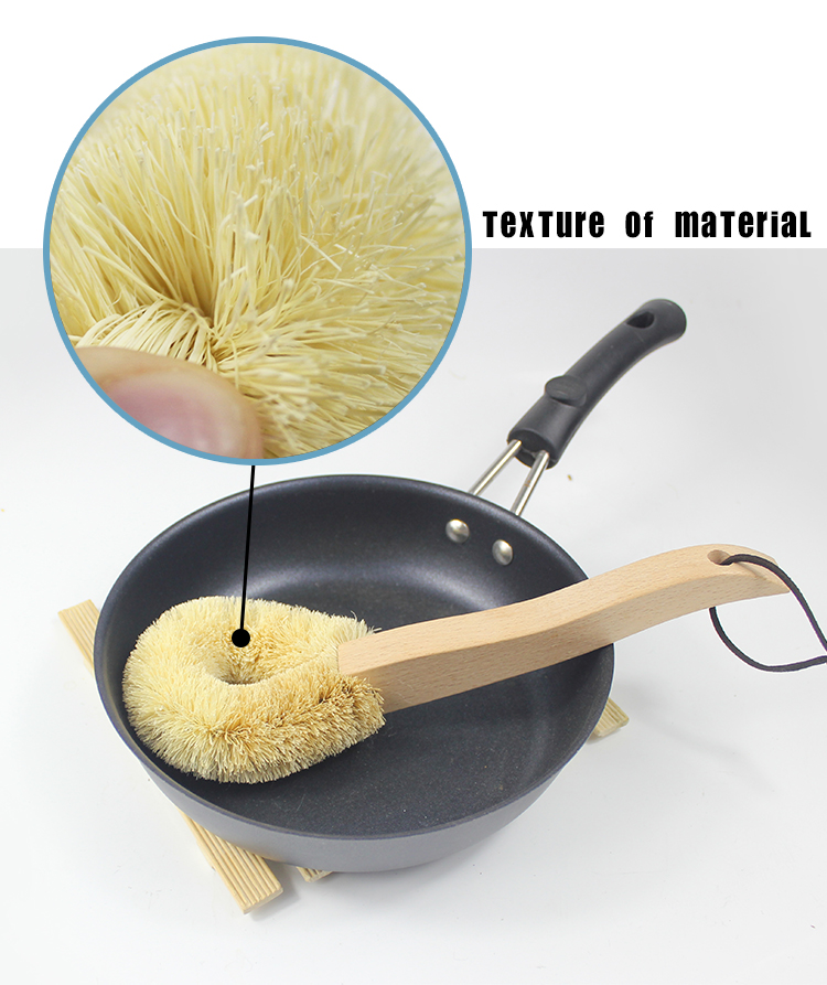 Wooden Coconut Cleaning Brush For Cups Decanters Bottles