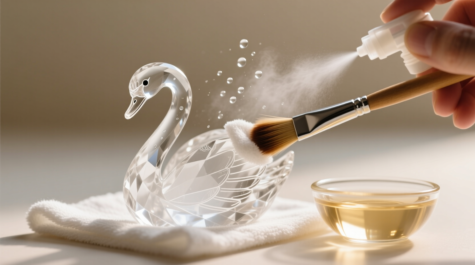 gentle and effective methods to clean your crystal swan ornament without damage