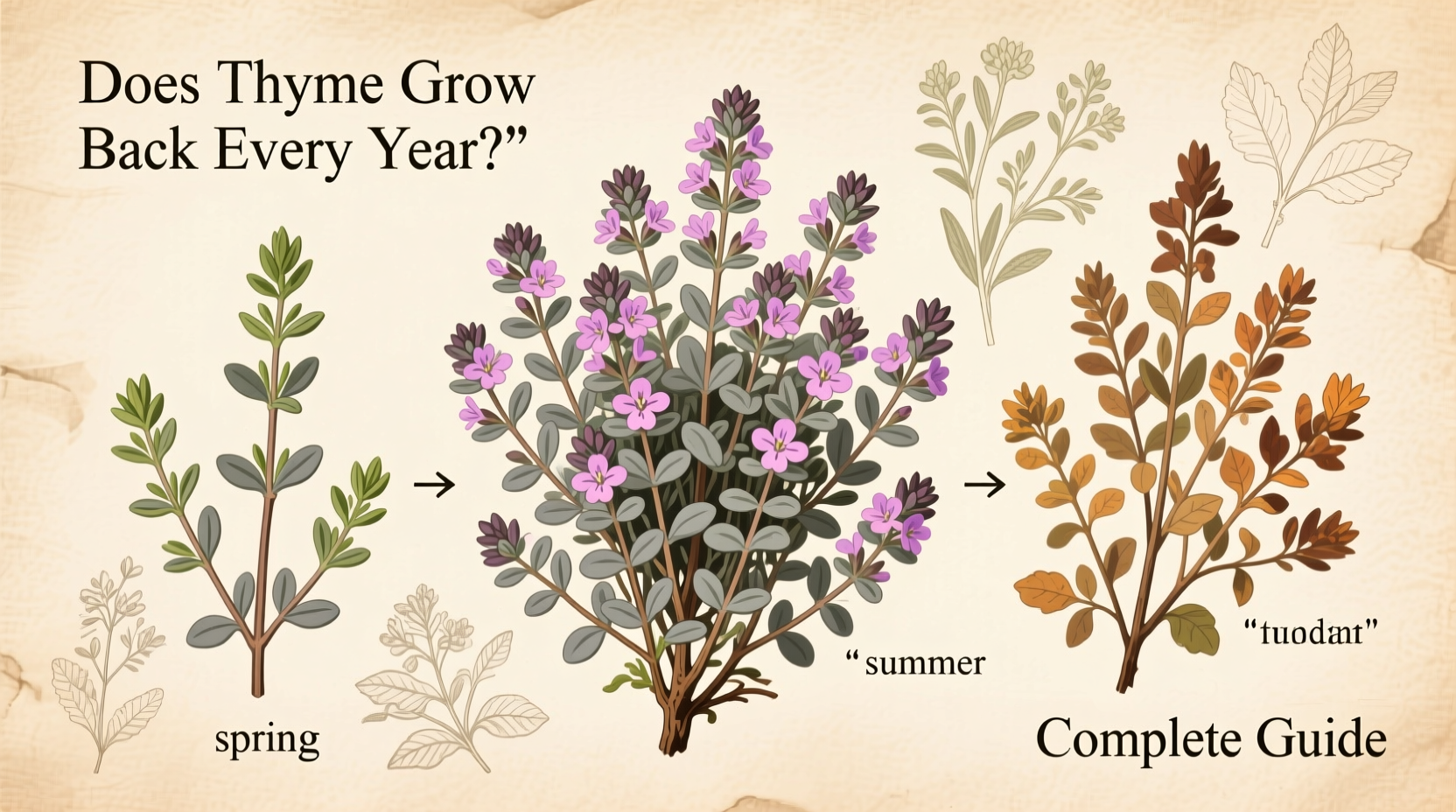 does thyme grow back every year