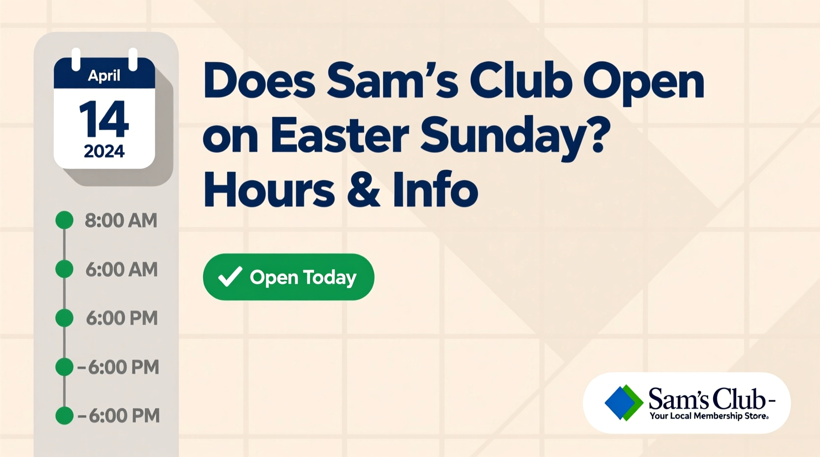 Does Sam's Club Open on Easter Sunday? Hours & Info