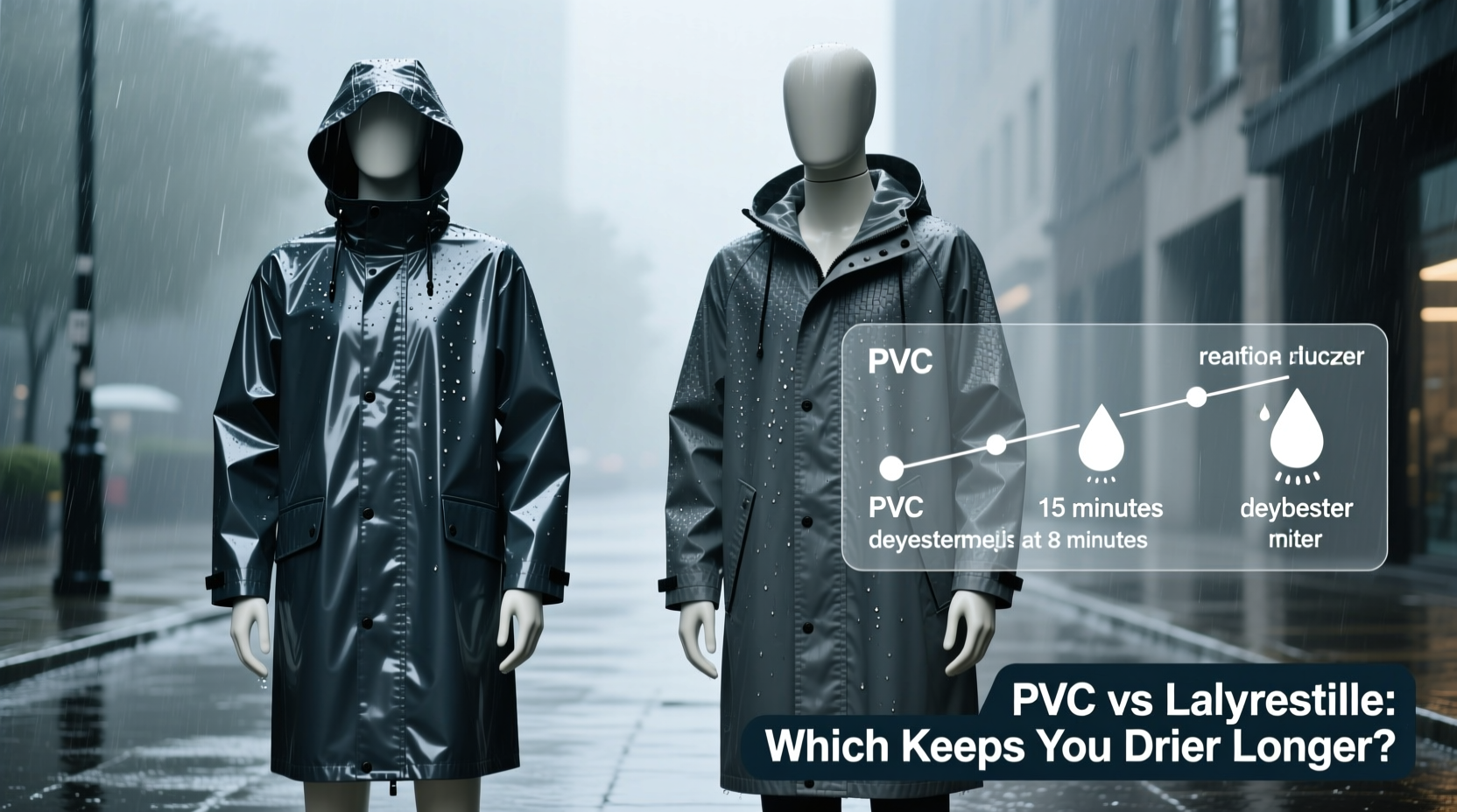 pvc raincoat vs polyester raincoat which keeps you drier longer