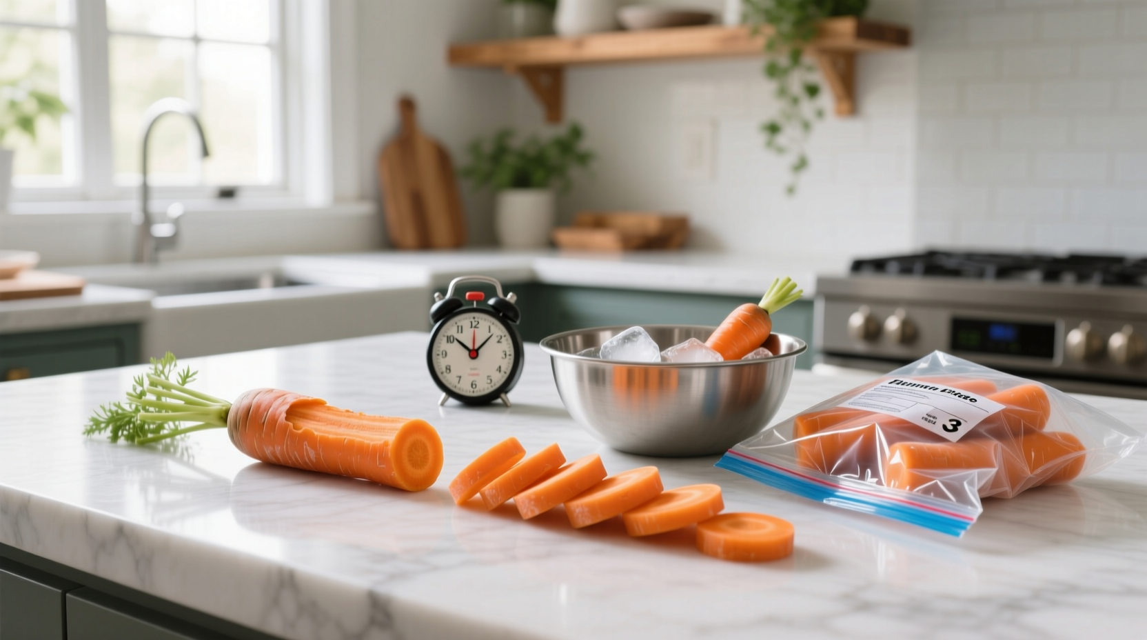 how to freeze carrots