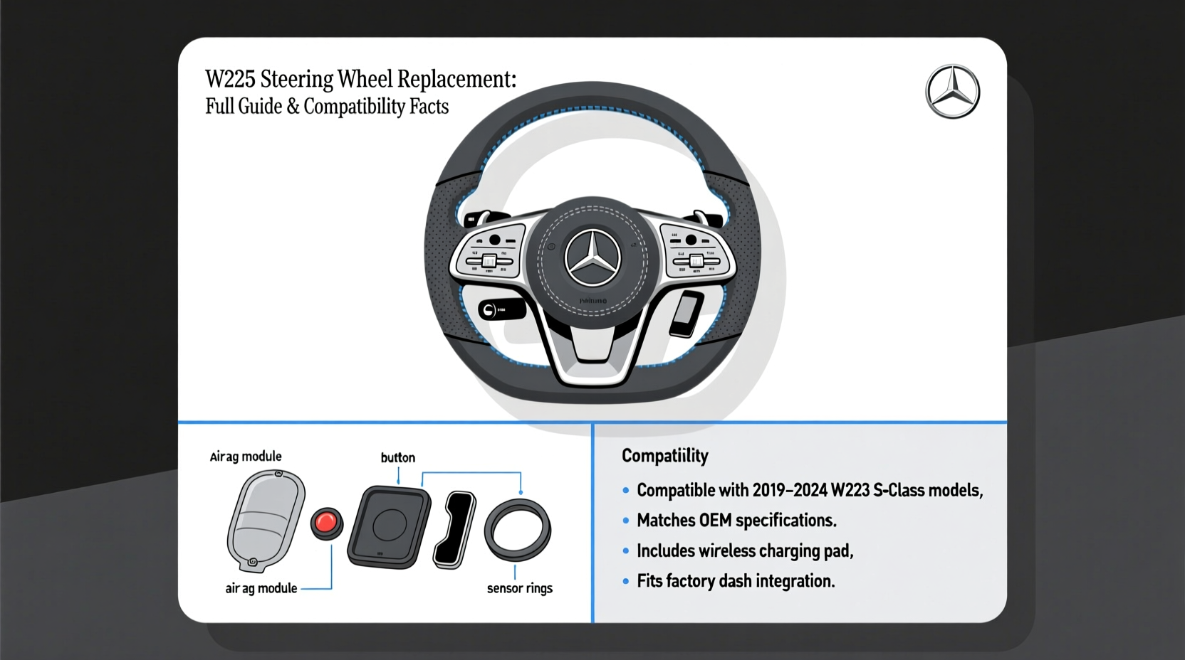 w223 steering wheel replacement
