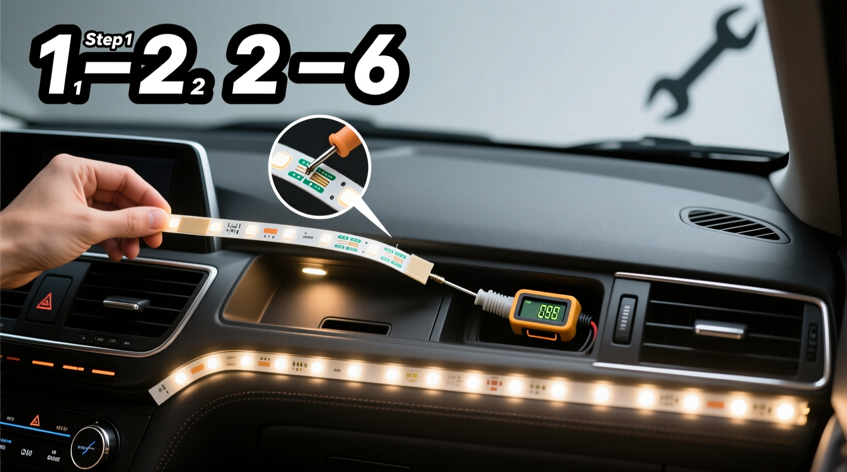 blank dashboard led install