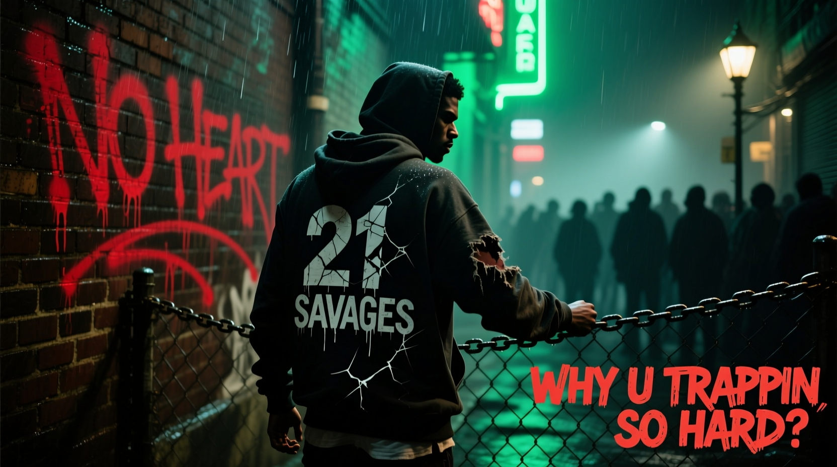 21 savages no heart why u trappin so hard explained