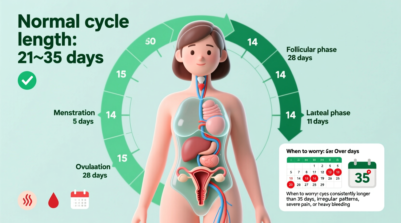 longer menstrual cycles whats normal and when to worry