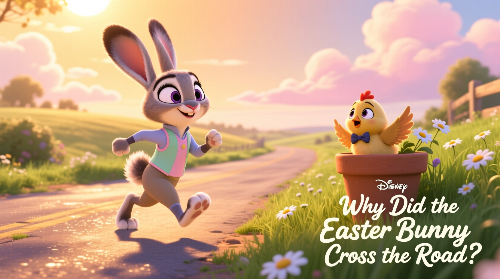 why did the easter bunny cross the road