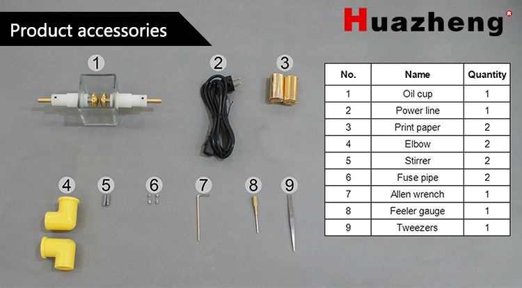 HZJQ-1B Biến Áp Dầu BDV Tester Dầu Sự Cố Sức Mạnh Thiết Bị Kiểm Tra 100 KV