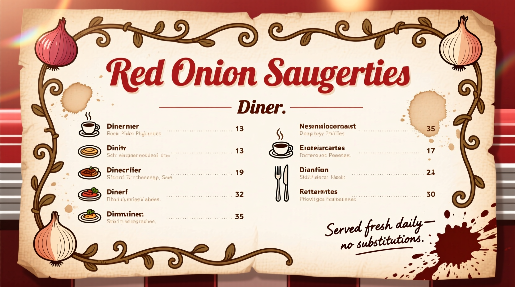 Red Onion Saugerties Menu: Current Offerings & Pricing