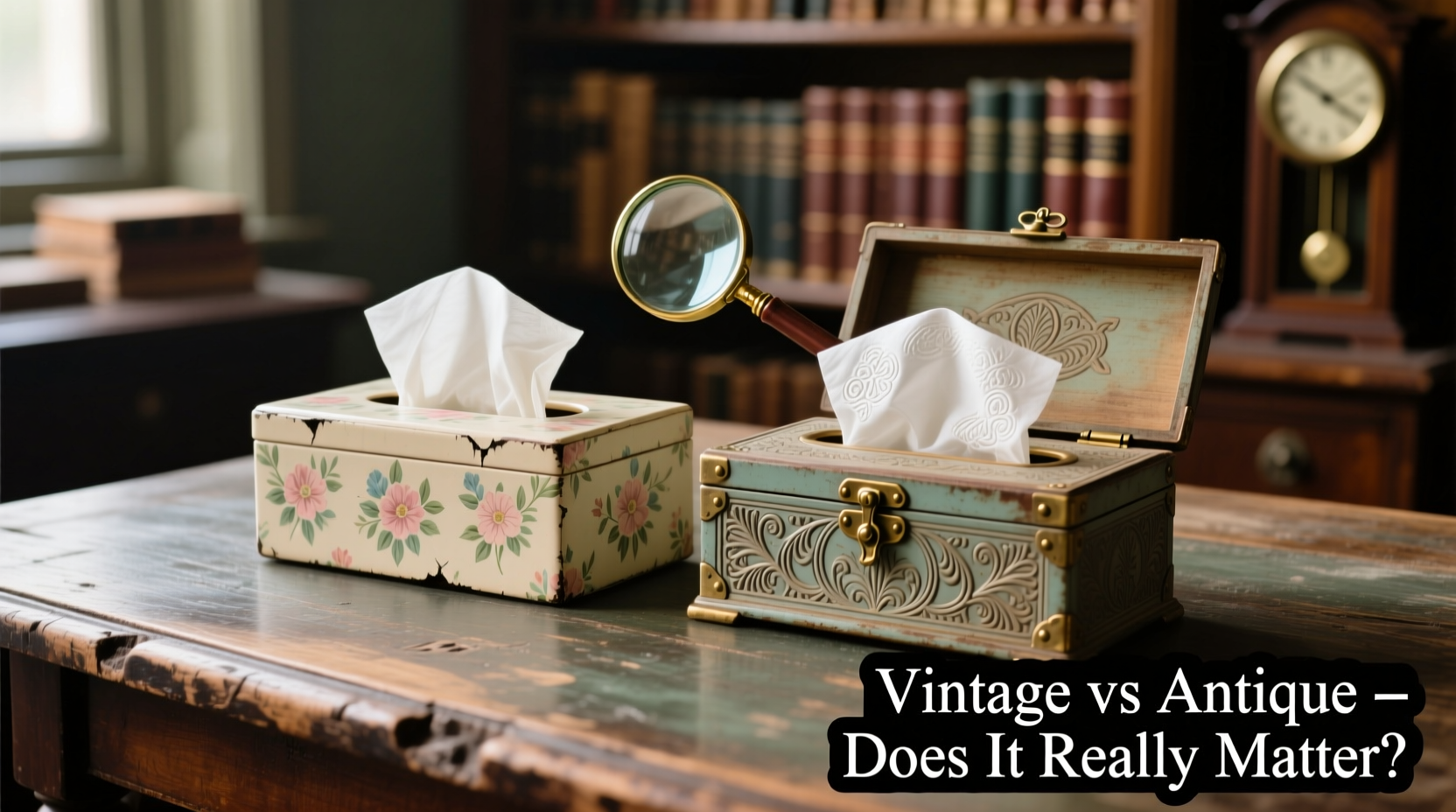 vintage vs antique tissue boxes does it really matter or are they basically the same