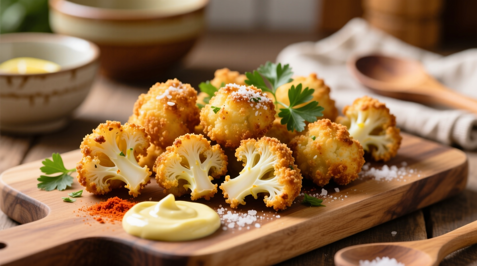 breaded cauliflower air fryer