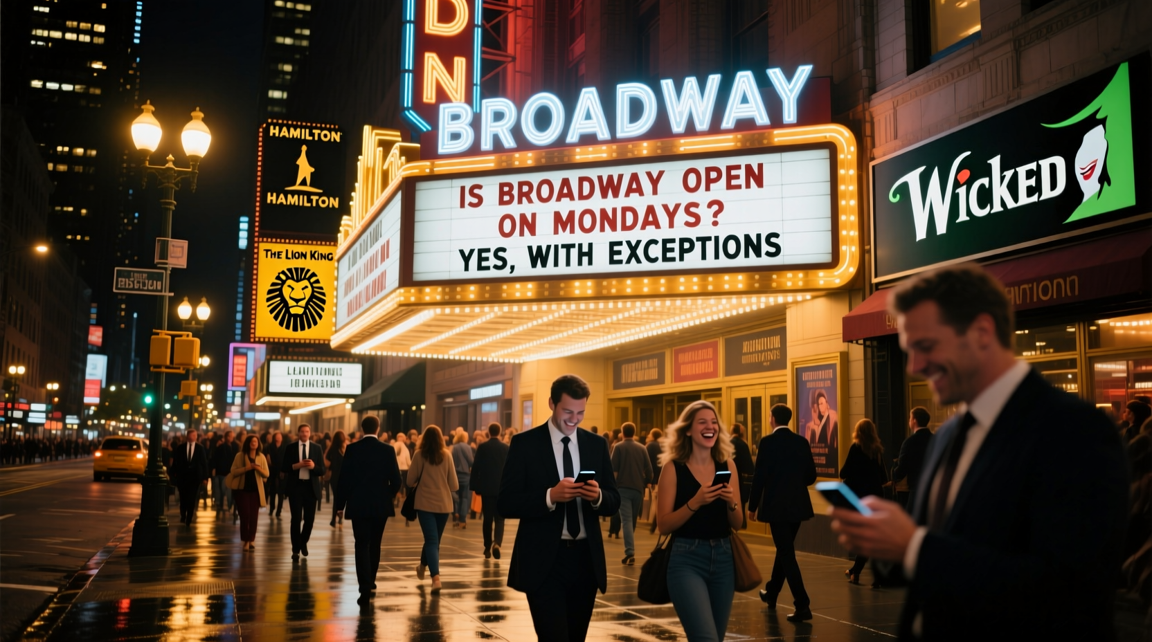 is broadway open on mondays