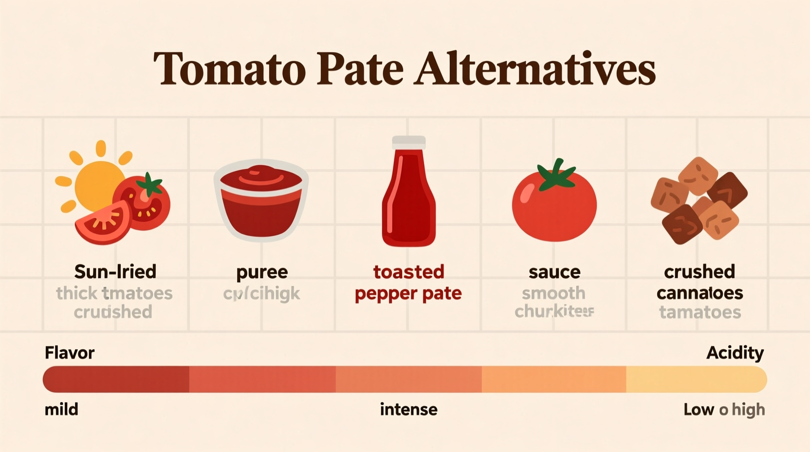 Tomato paste alternatives comparison chart