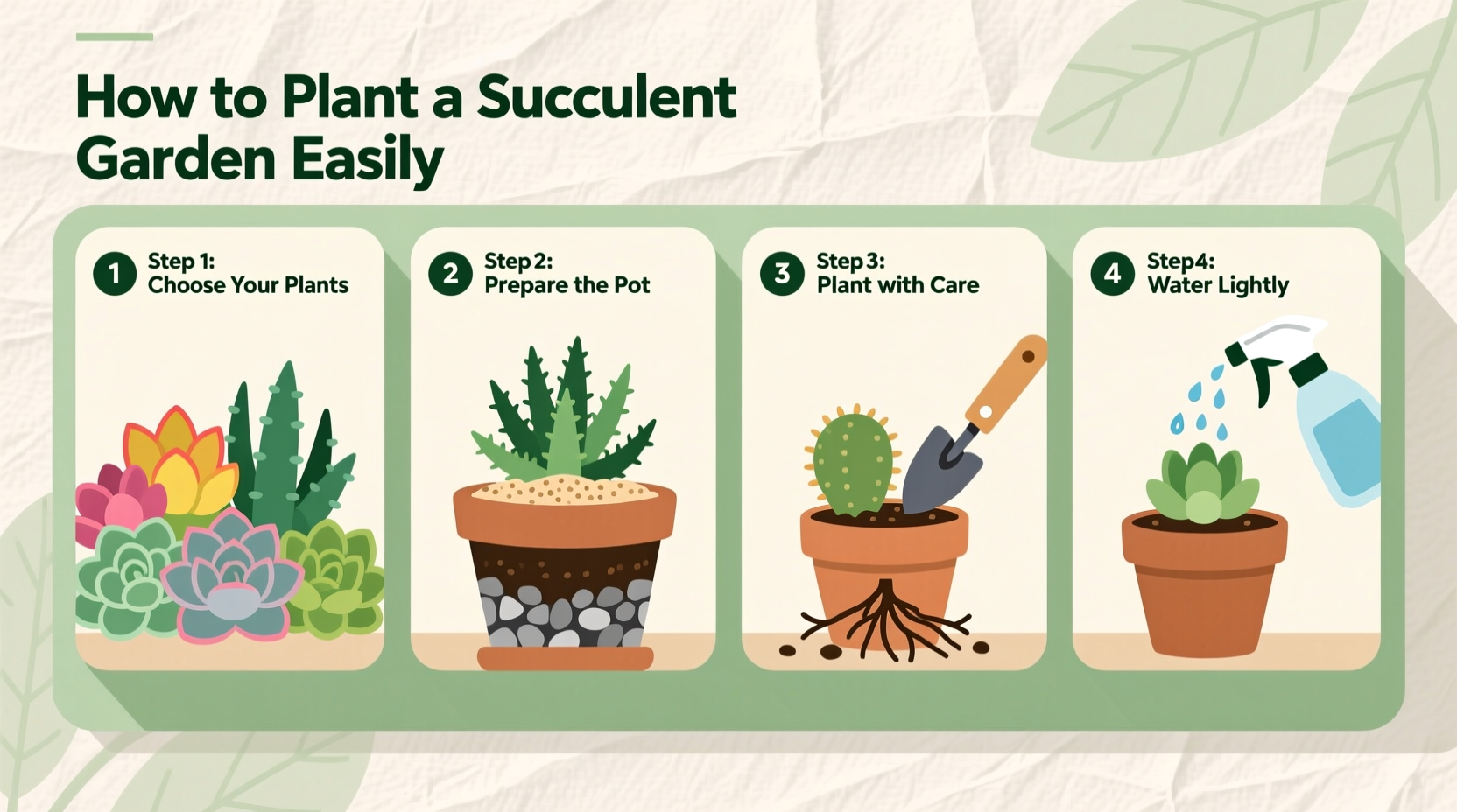 how do you plant a succulent garden