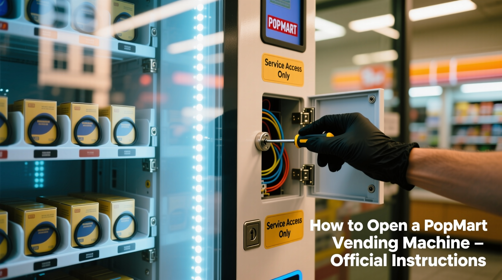 how to open a popmart vending machine