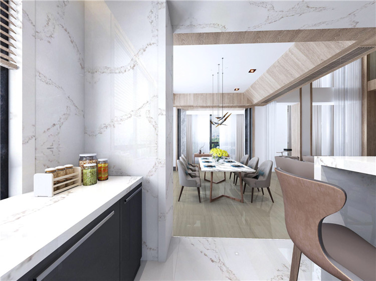 Coral White Interior Matt Porcelain Floor Ceramic Tiles Quartz Stone