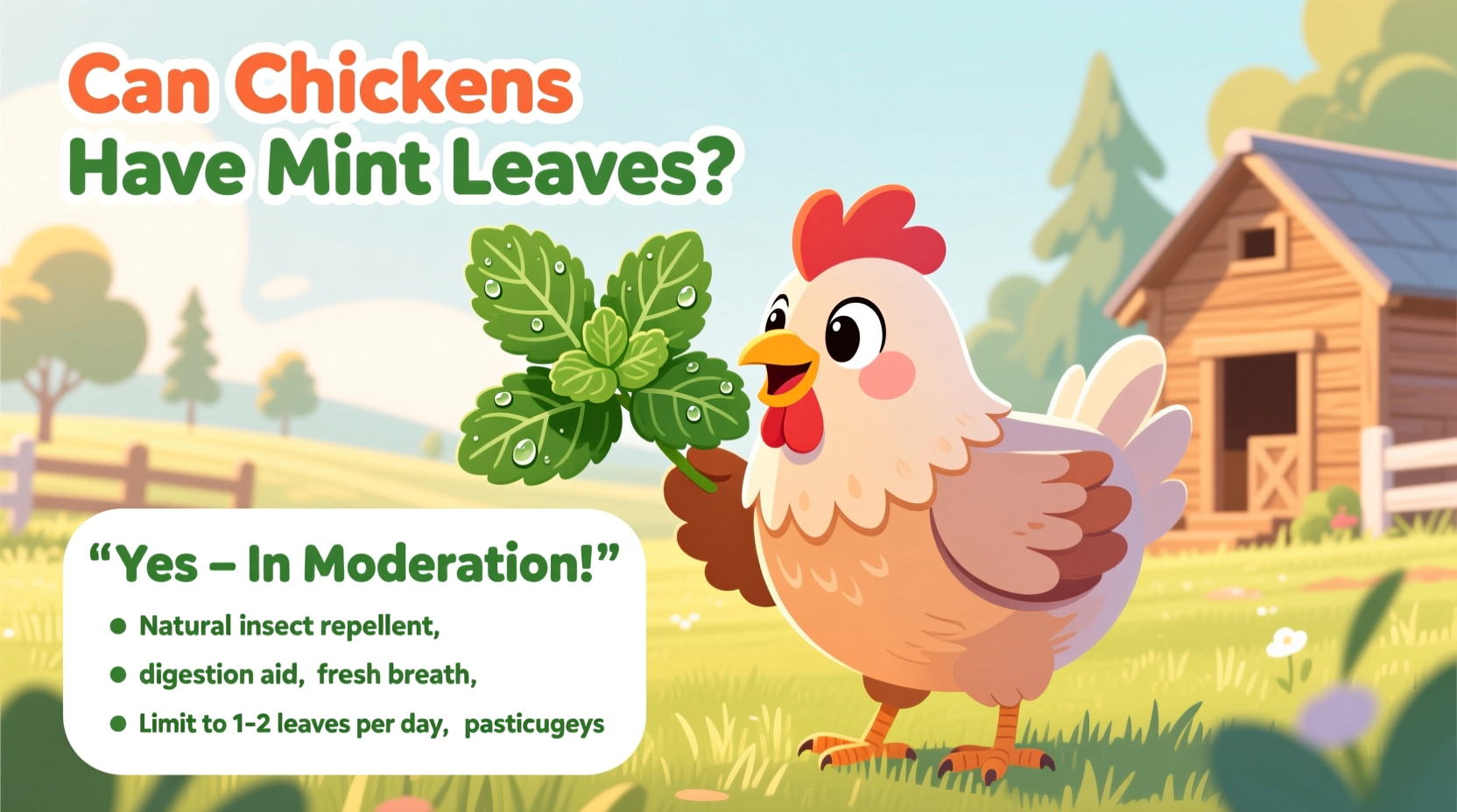 can chickens have mint leaves