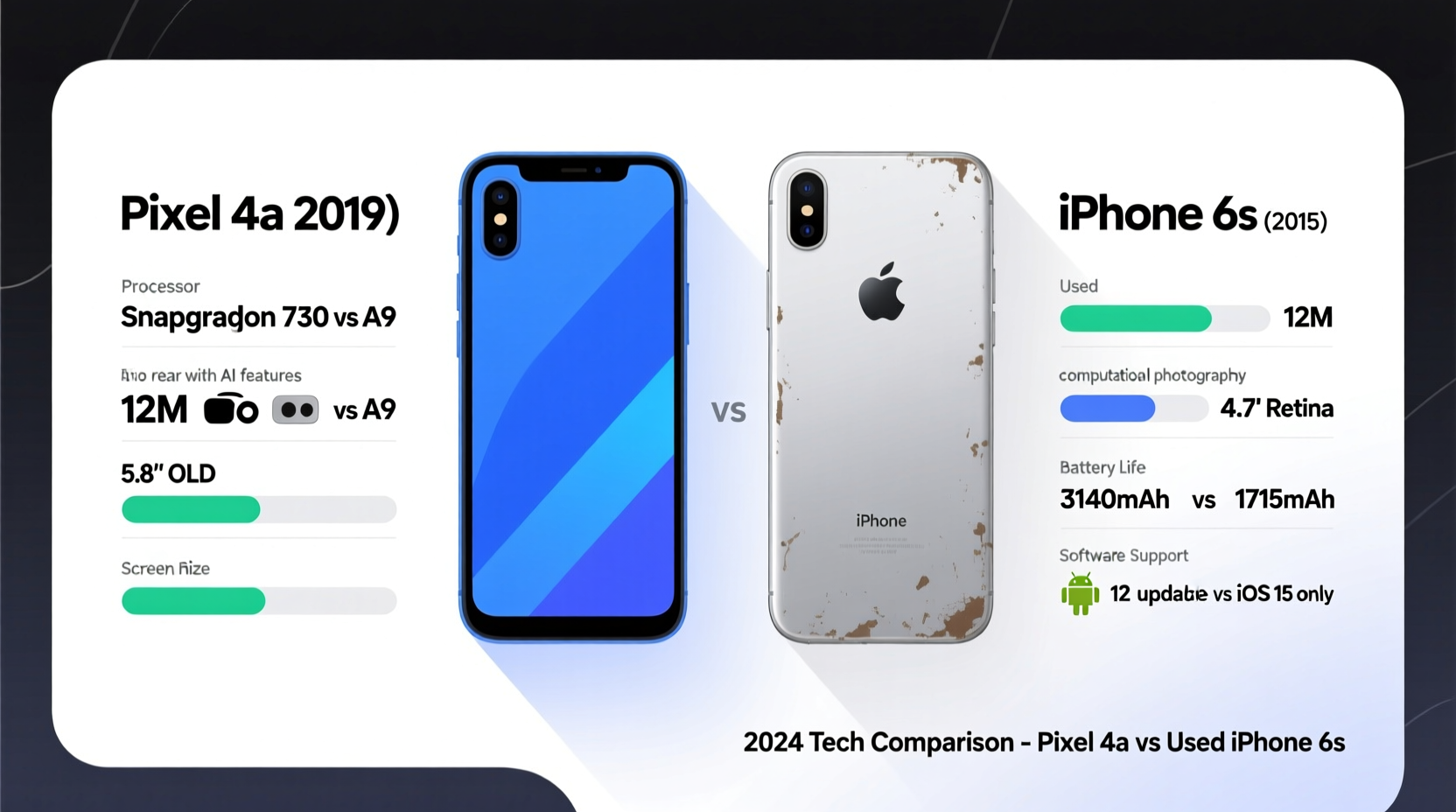 is the pixel 4a a better buy than a used iphone 6s in 2024