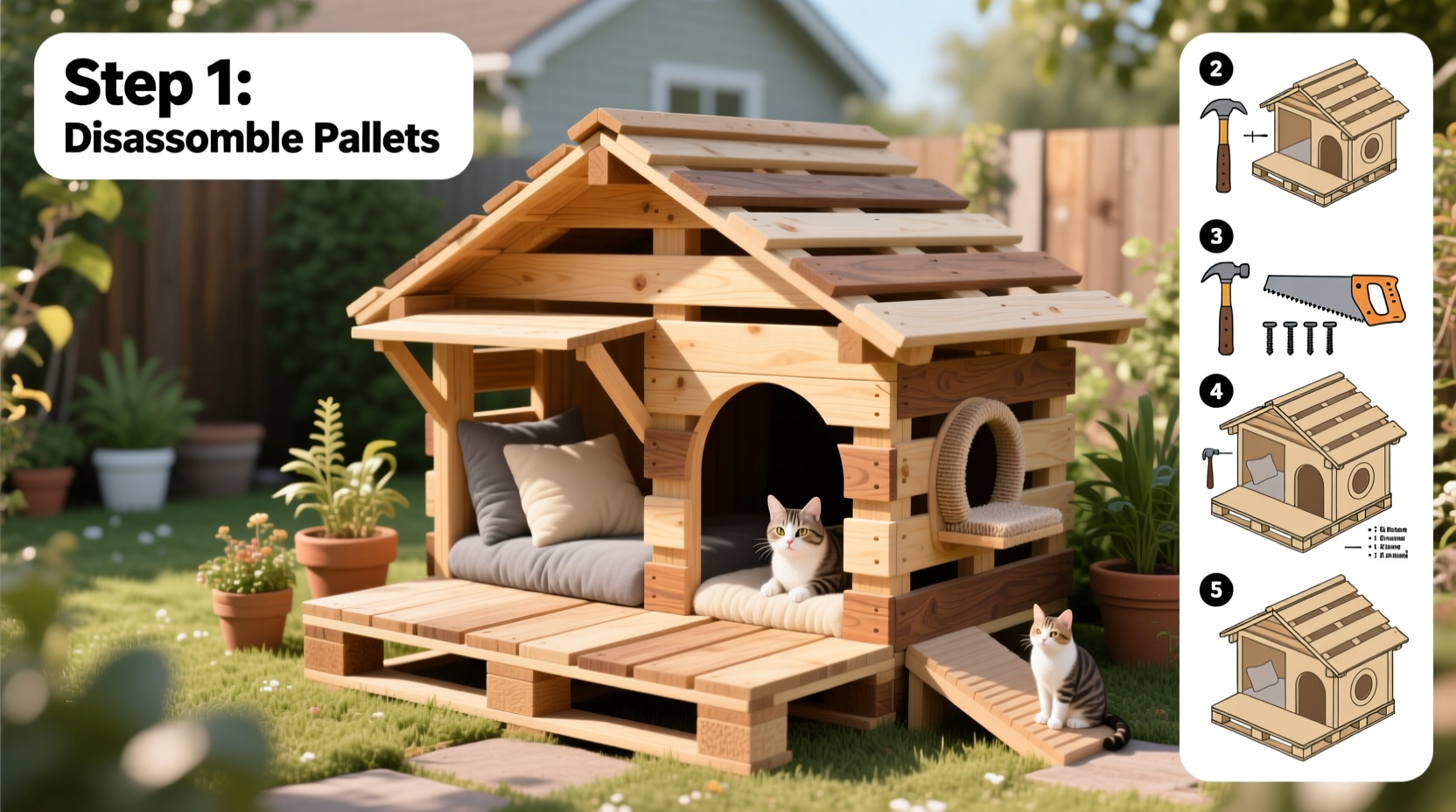 diy pallet cat house step by step guide to creating a cozy shelter for your feline friend