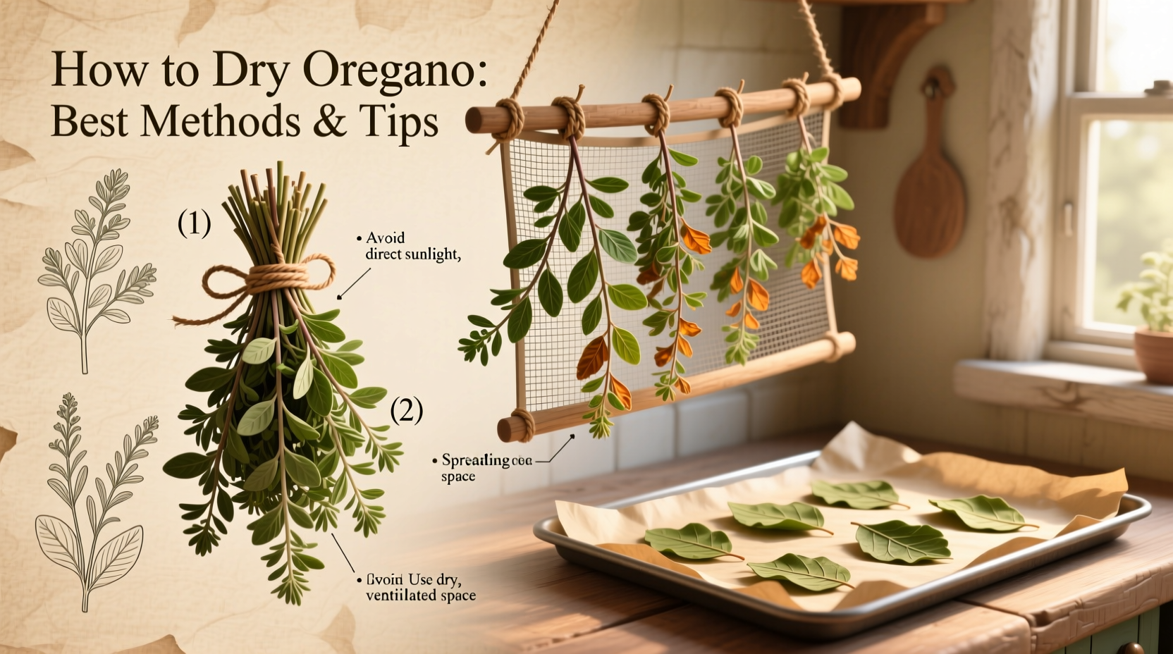 how to dry oregano