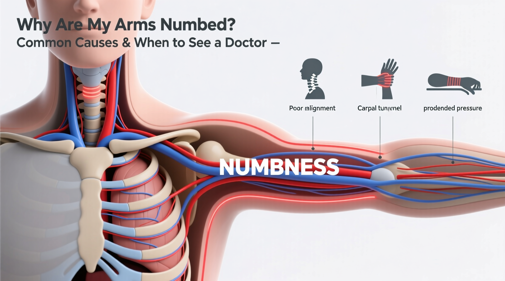 why are my arms numb common causes when to see a doctor