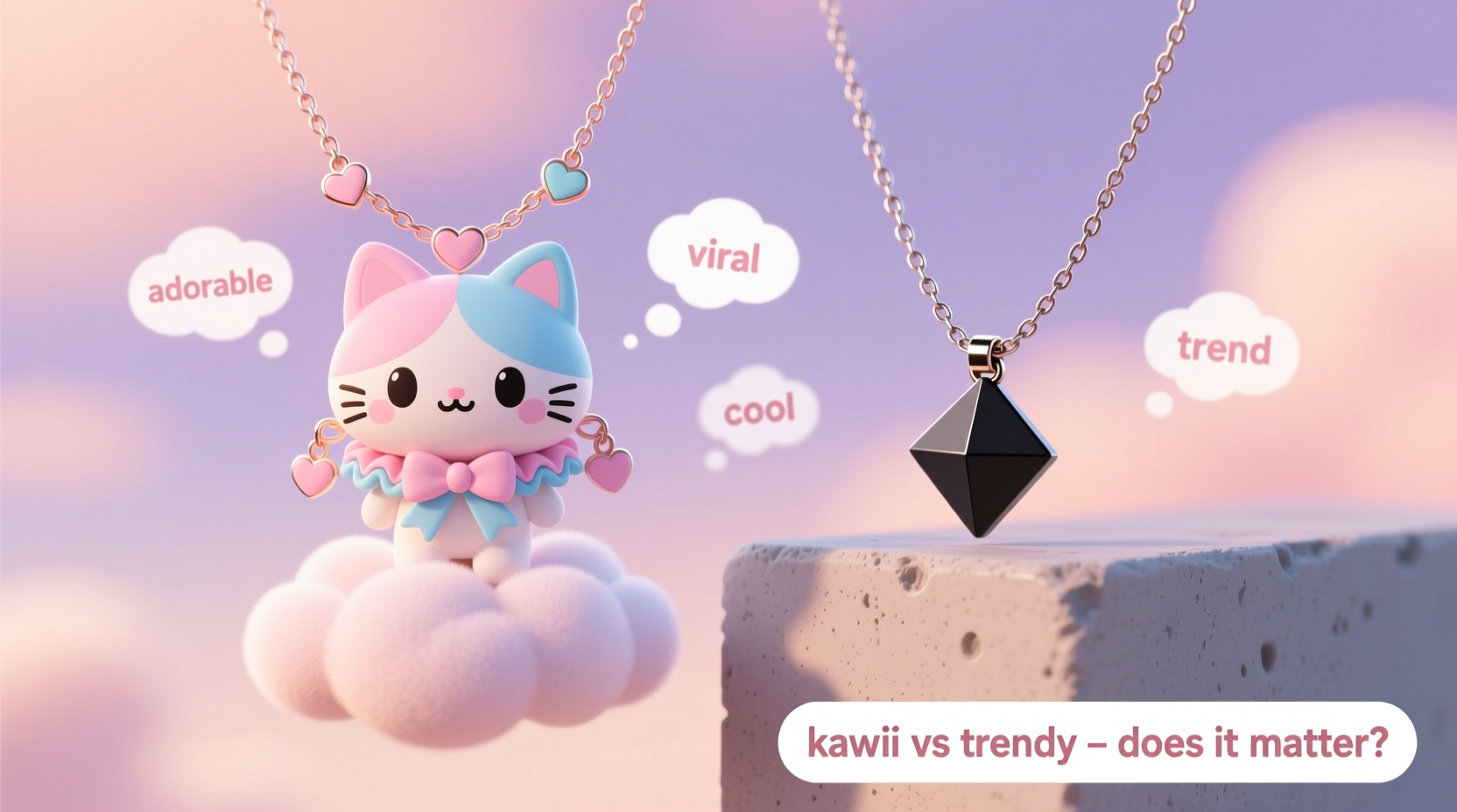 kawaii vs trendy necklaces does anyone even care about the difference or is it just marketing