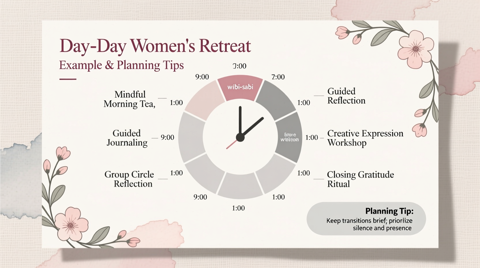 half day womens retreat schedule