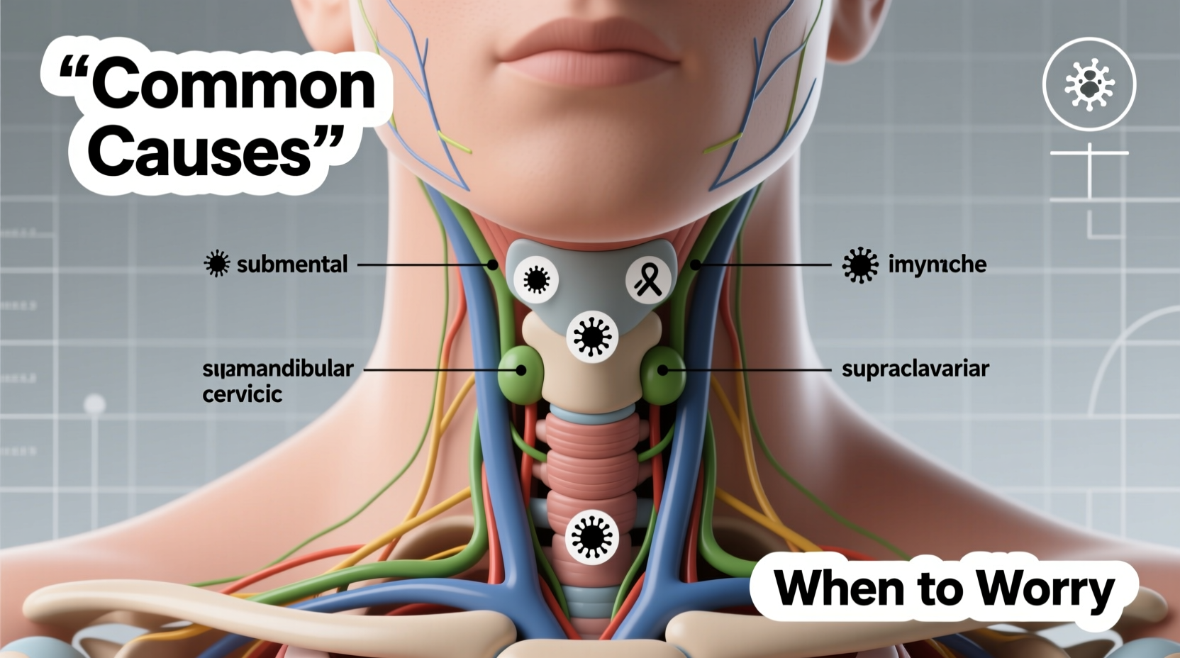 sore lymph nodes in neck common causes and when to worry