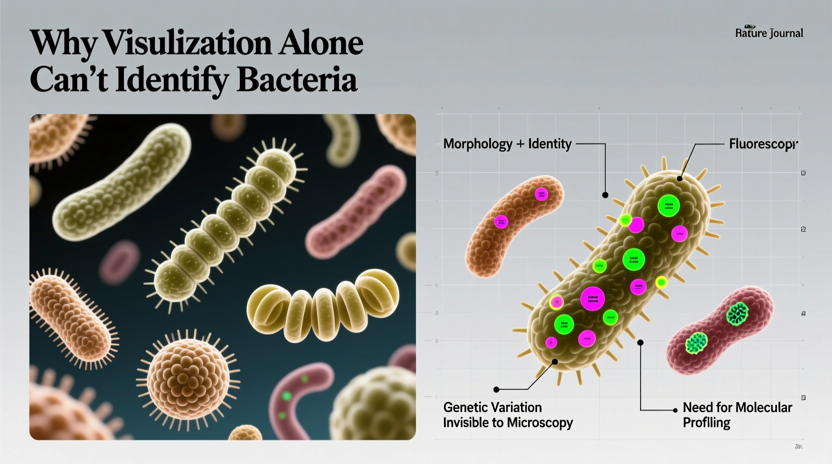 why visualization alone cant properly identify bacteria