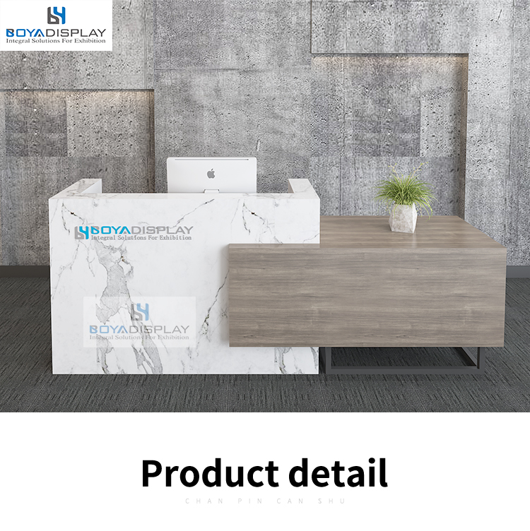 New Design Professional office beauty salon reception table clinic white front reception desk
