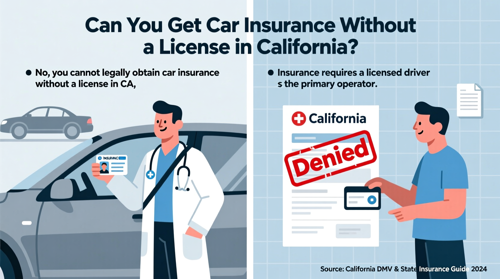 can you get car insurance without a license in california