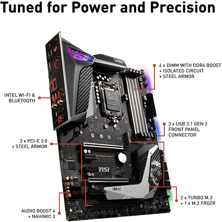 MSI MPG Z390 Gaming Pro Carbon AC ATX LGA 1151 Motherboard - Used