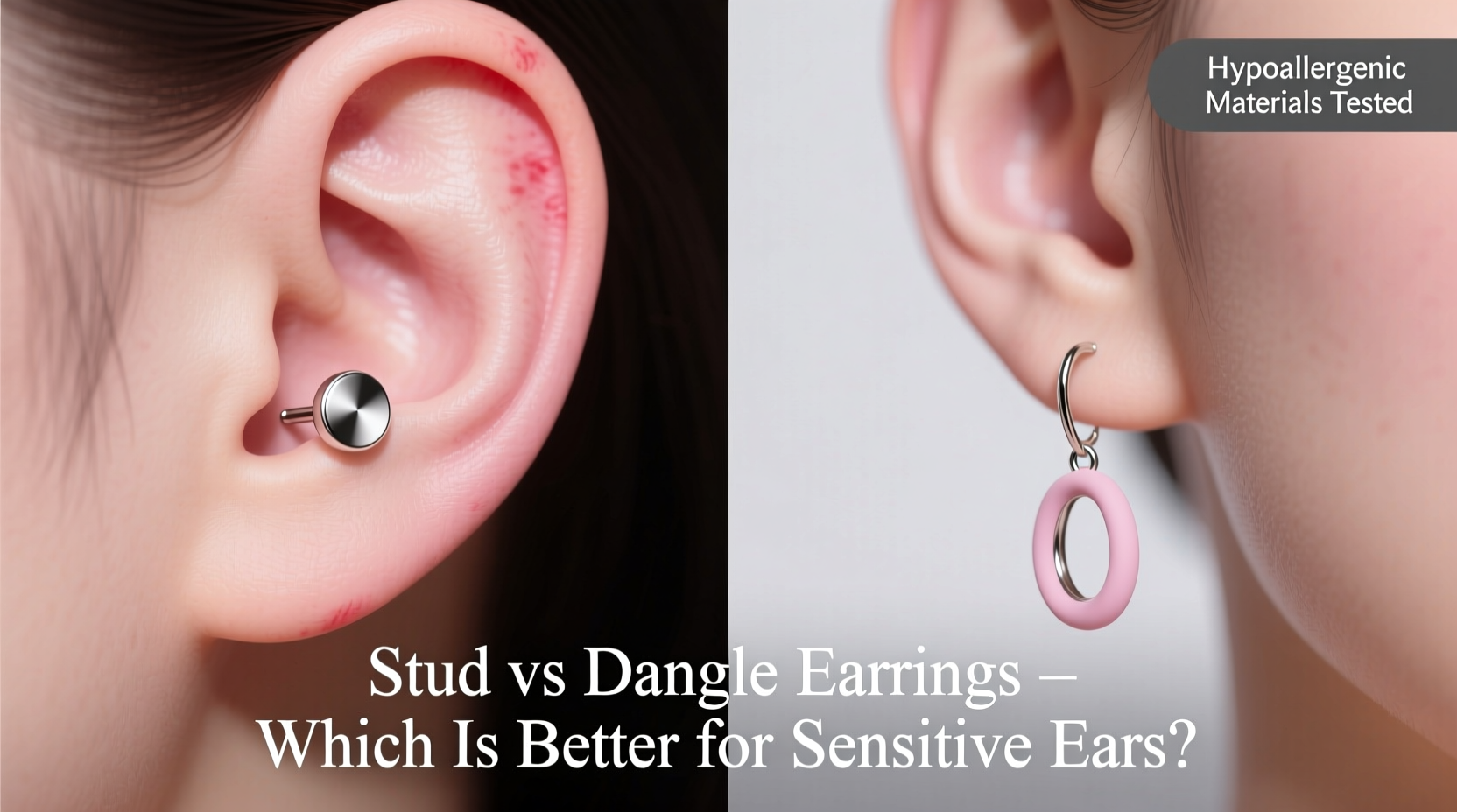 stud vs dangle earrings which is actually better for sensitive ears