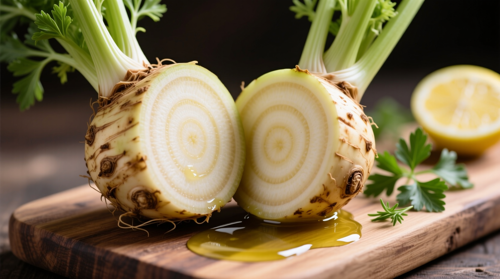 Sellerie in Suppe und Salat