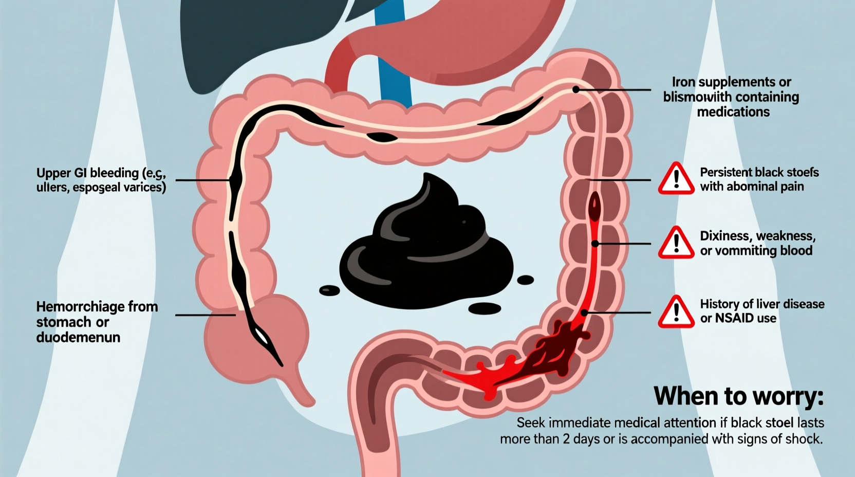 black poop what causes it and when to worry