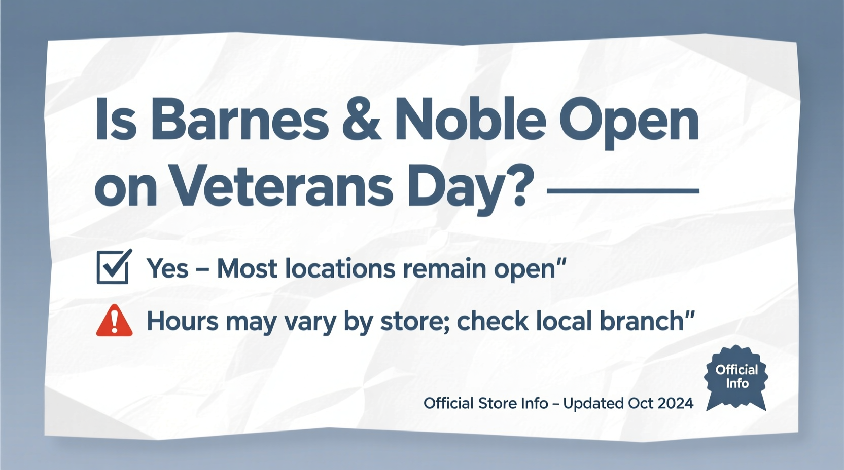 is barnes and noble open on veterans day