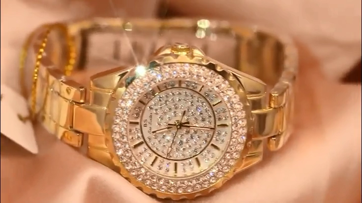 BS 0280 Ladies Watch High Quality Crystal Diamond Dress Watches Lady  Fashion Waterproof Women Quartz Wristwatch Gift Relogio