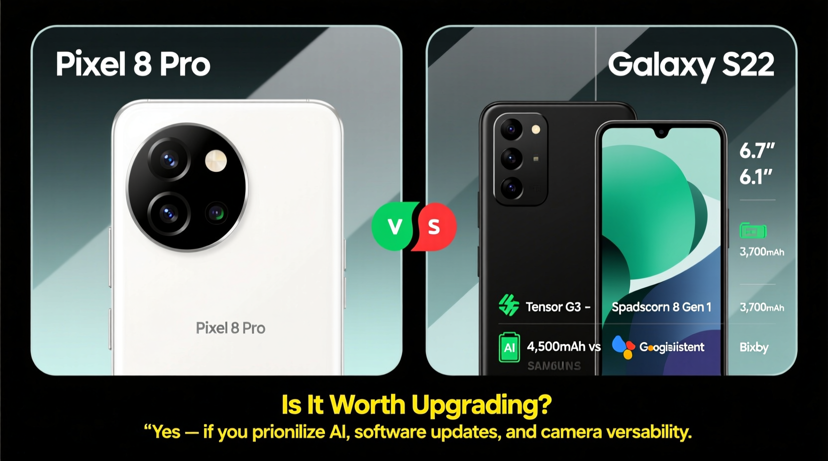 pixel 8 pro vs samsung is it worth upgrading from s22