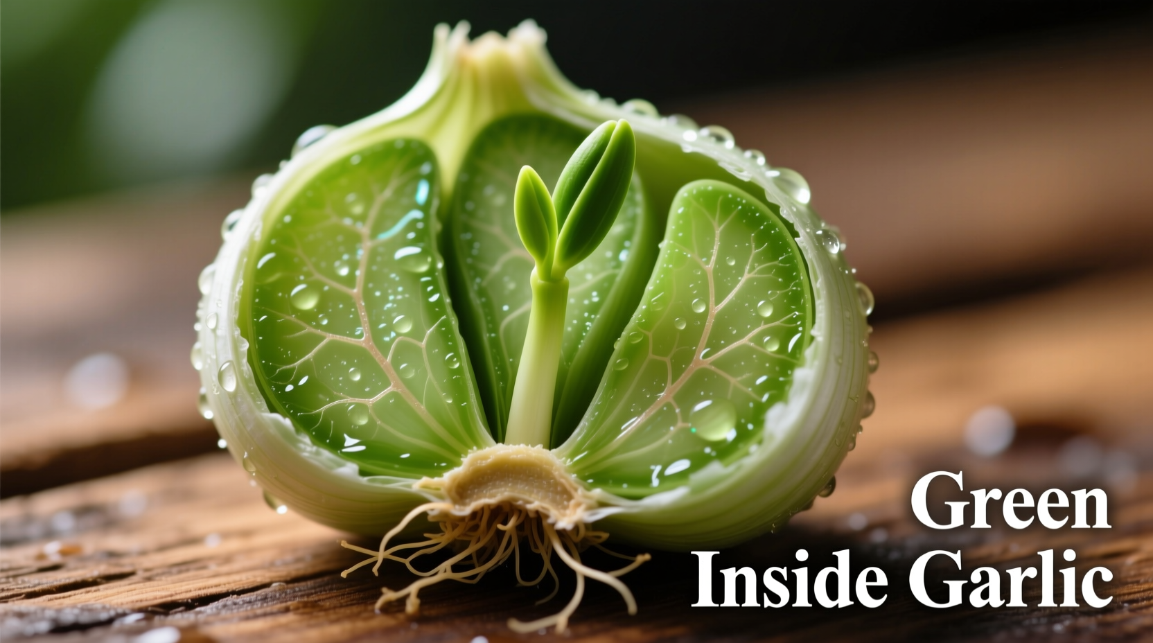green inside garlic