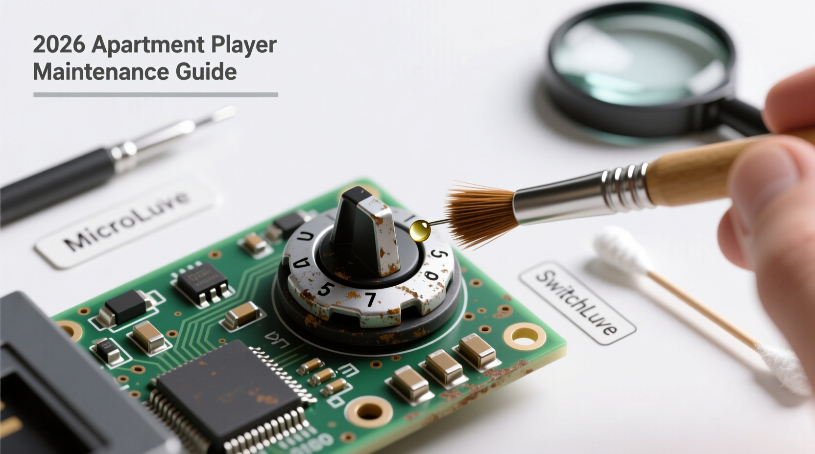 How to clean and lubricate a worn 5-position selector switch without desoldering — apartment players’ silent maintenance guide for 2026