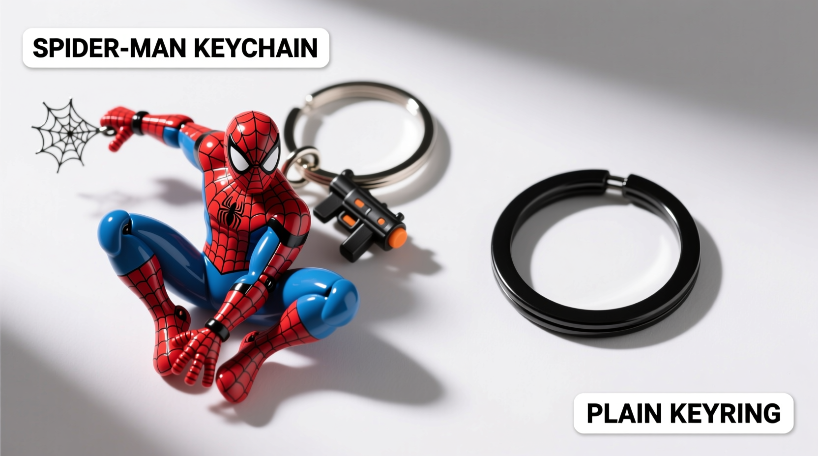 spider man keychain vs plain keyring is the extra flair worth it or is simple better